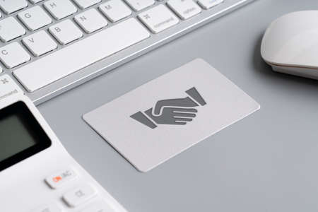 Plain name card  for Business & strategy icon conceptの写真素材