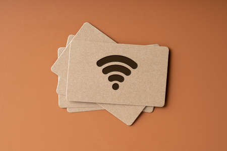 Plain name card with Cloud technology icon on monotone  background for global business conceptの写真素材