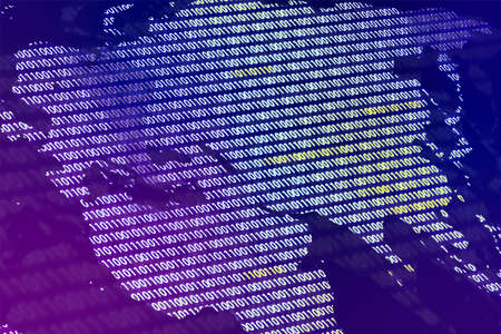 Digital binary code 01 abstract background