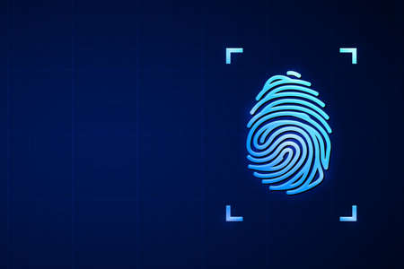 Digital fingerprint for network and security conceptの写真素材