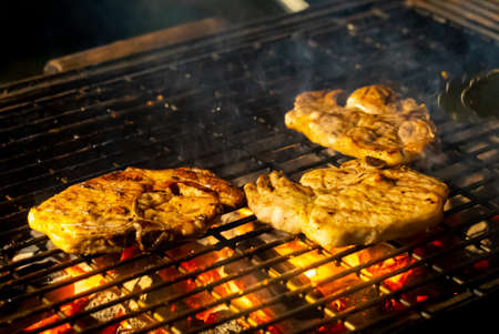 Grill meat barbeque, BBQの写真素材