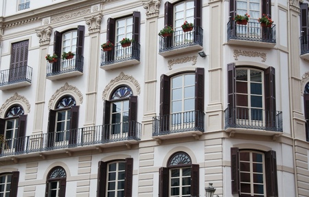 Building with balconiesの写真素材