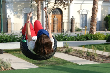 Girl on swing