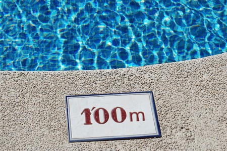 Swimming pool in summer