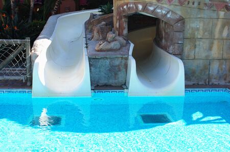 Water park with slides