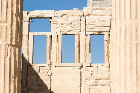 in greece the old architecture and historical place parthenonの写真素材