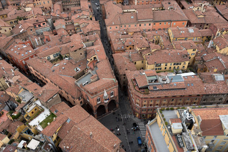 Aerial view of Bologna, Emilia Romagna, Italyの写真素材