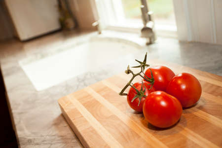 Tomatoes closeup photoの写真素材