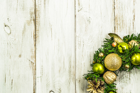 Christmas border from christmas wreath useful as christmas decoration.の写真素材