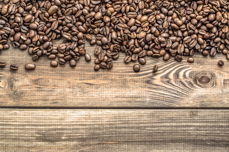 Roasted coffee beans texture backgroundの写真素材