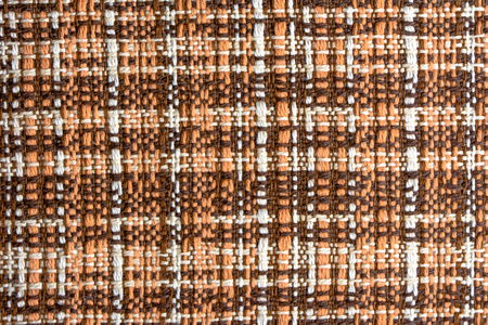 Old textile background, woven checkered pattern in vintage styleの写真素材