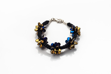 Elegant bracelet isolated on a white background.の写真素材