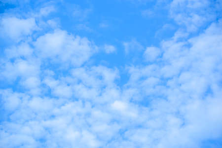 Blue sky, background with clouds.の写真素材