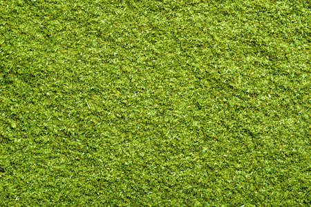 Powdered green tea and set for matcha on black backgroundの写真素材