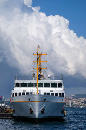 Bosphorus Istanbul strait and cruise shipsのeditorial素材