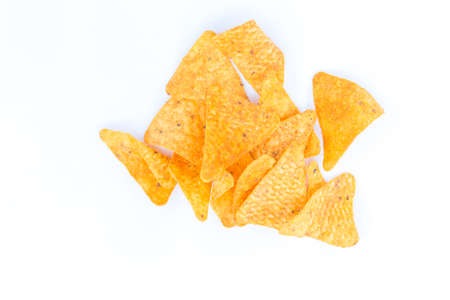 Heap of open packages and corn chip