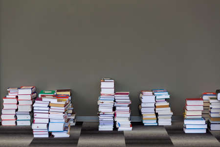 Books in a pile on top of each otherの写真素材