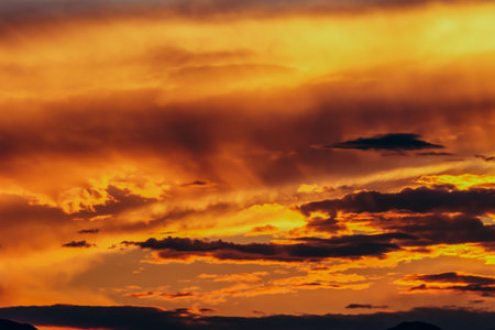 Sunset at the sea in Turkey.の写真素材