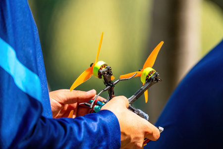 A drone made for racing. Handmade drone.