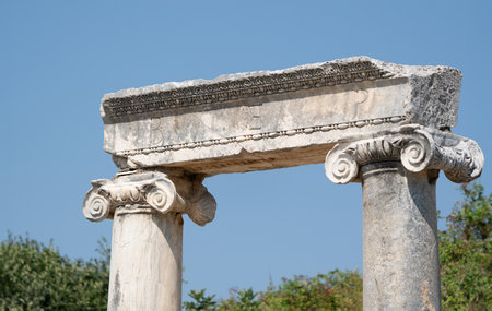The Ancient City of Perge in Antalya on a sunny day
