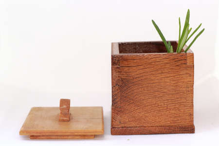 Rosemary wooden spice rackの写真素材