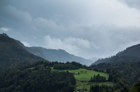Mountains landscape in a cloudy day.の写真素材