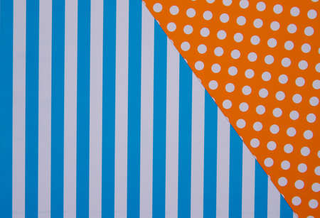 Texture background of fashionable papers in the geometry style. Paper on a blue background.の写真素材