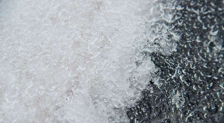 Abstract background of white snow and transparent ice. natural texture. Winter time of the year....