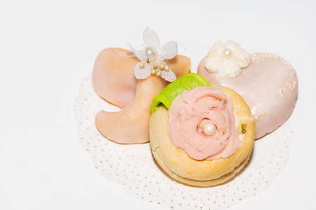 Arabic sweets. Algerian sweets on a white backgroundの写真素材