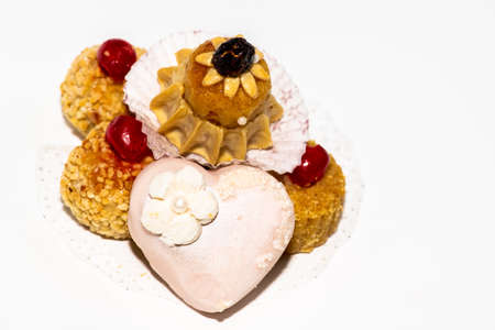 Arabic oriental sweets isolated on a white backgroundの写真素材