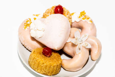 Arabic oriental sweets isolated on a white backgroundの写真素材