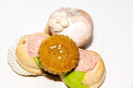 Arabic oriental sweets isolated on a white backgroundの写真素材