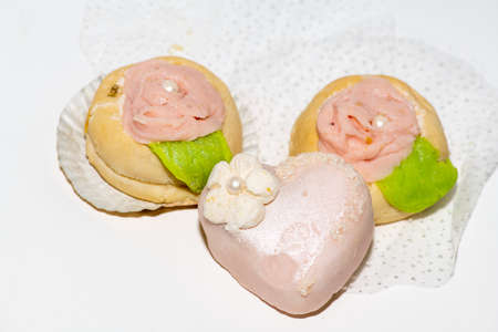 Arabic oriental sweets isolated on a white backgroundの写真素材