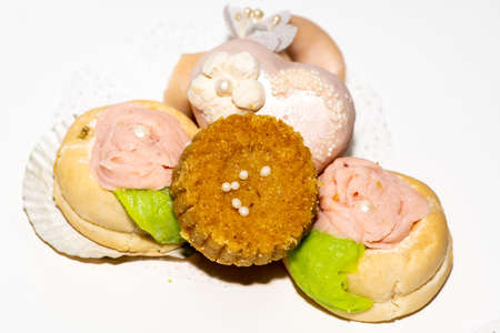 Arabic oriental sweets isolated on a white backgroundの写真素材