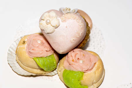 Arabic oriental sweets isolated on a white backgroundの写真素材