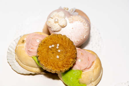 Arabic oriental sweets isolated on a white backgroundの写真素材