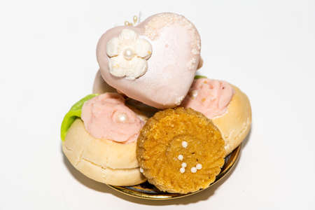 Arabic oriental sweets isolated on a white backgroundの写真素材