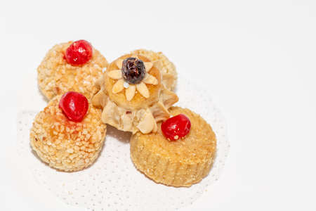 Arabic oriental sweets isolated on a white backgroundの写真素材