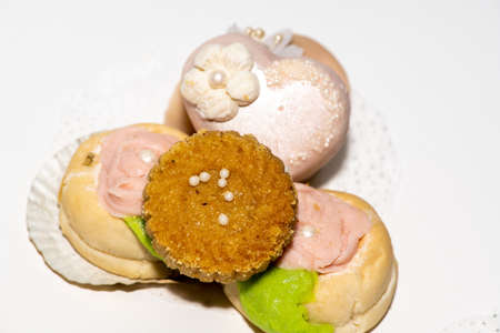Arabic oriental sweets isolated on a white backgroundの写真素材