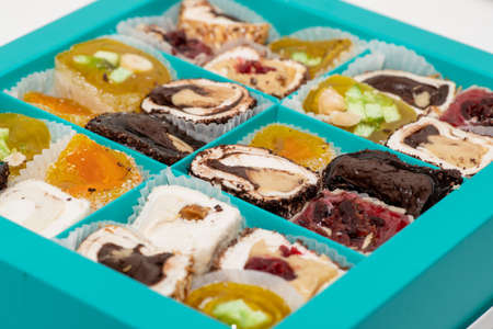 Turkish delight sweets in Arab traditionの写真素材