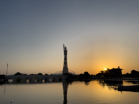 Doha, Qatar: Aspire Park during the morning.