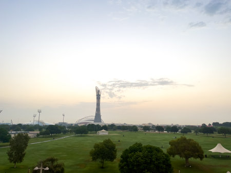 Sunrise on the way to Aspireの写真素材