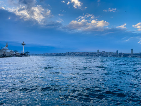 Panoramic view of Istanbul from the Bosphorus, Turkeyの写真素材