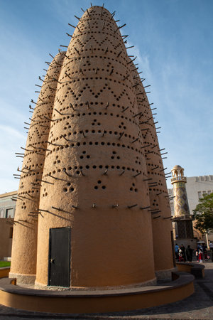 Pigeon towers in the cultural village in Qatarの写真素材