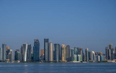 Modern skyscrapers in Doha Qatar