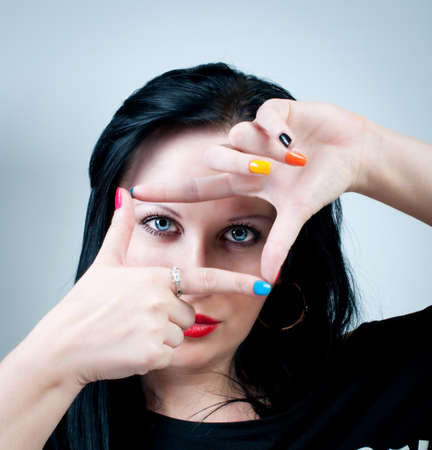 hand frameの写真素材