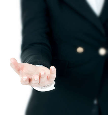 businesswoman's hand is holdingの写真素材