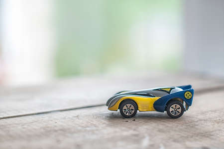 Toy model of modern car in nursery roomの写真素材