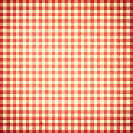 red and white checked grunge vintage background with seamless patternの写真素材
