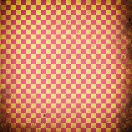 red and white checked grunge vintage background with seamless patternの写真素材